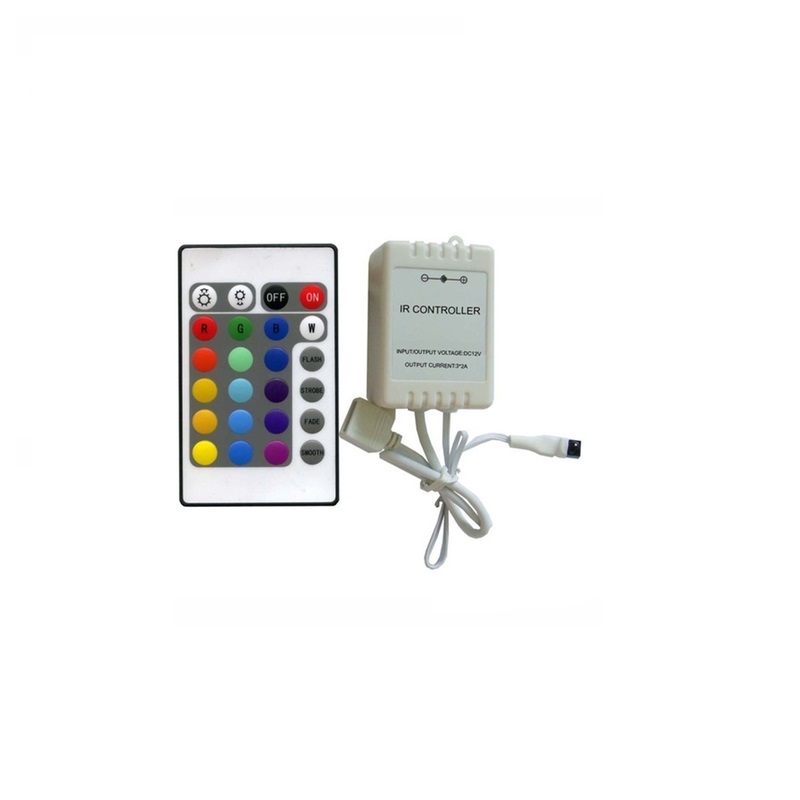 CONTROLADORA RGB 24 TECLAS P/TIRA LED
