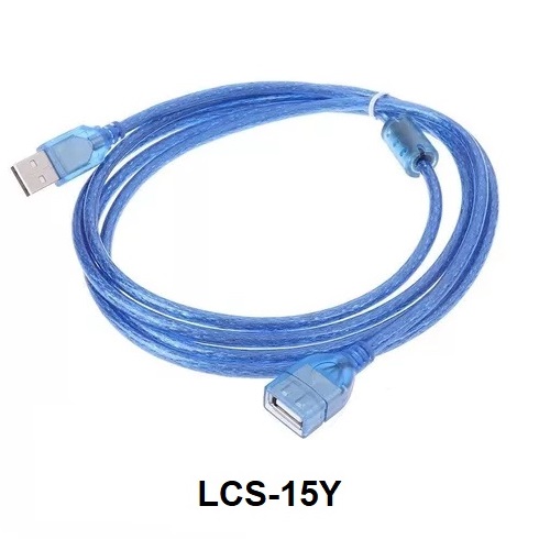 ALARGUE USB CON DOBLE FILTRO 1.5MT LCS-15Y