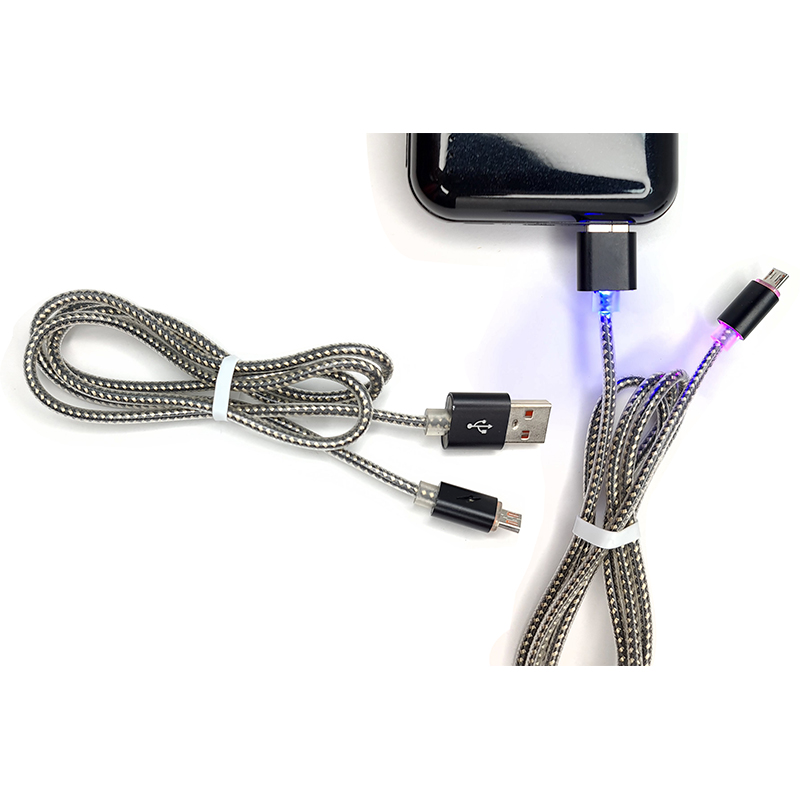 CABLE MICRO USB V8 CON LUZ- 1MT ART-285