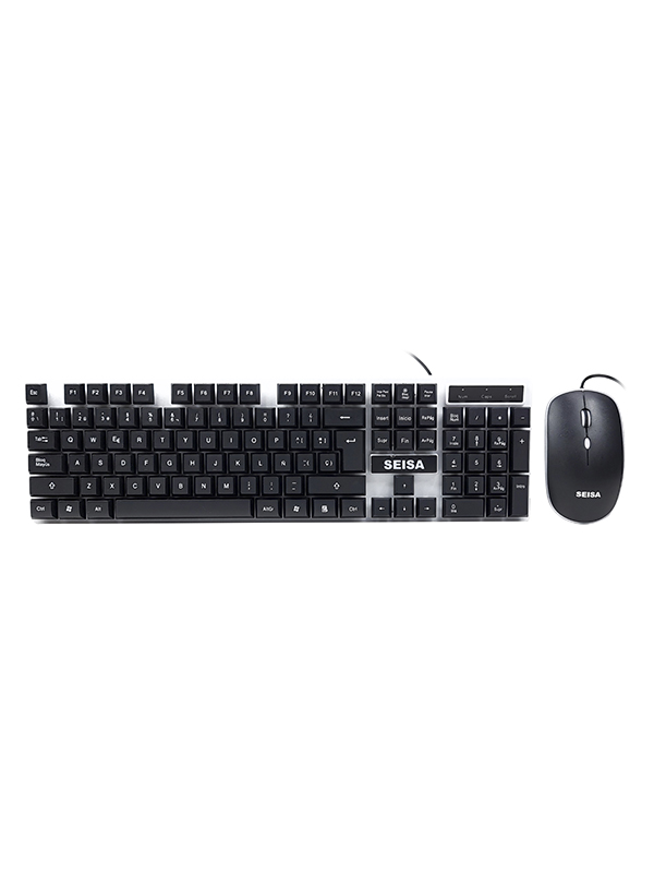 KIT COMBO TECLADO Y MOUSE USB CON CABLE  DN-H7033