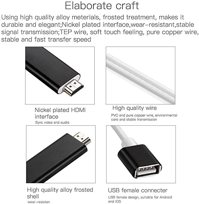ADAPTADOR USB A HDMI PARA ANDROID Y IPHONE A5-15 