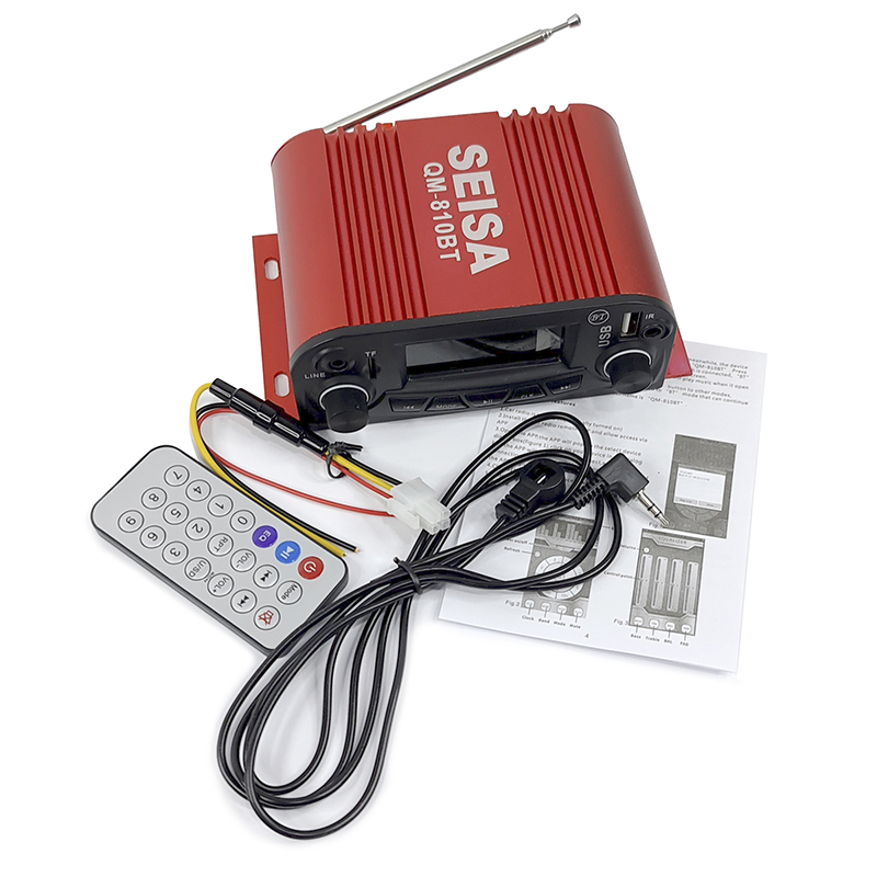 AMPLIFICADOR CON PATALLA LCD,BLUETOOTH,CONTROL,APP QM810BT