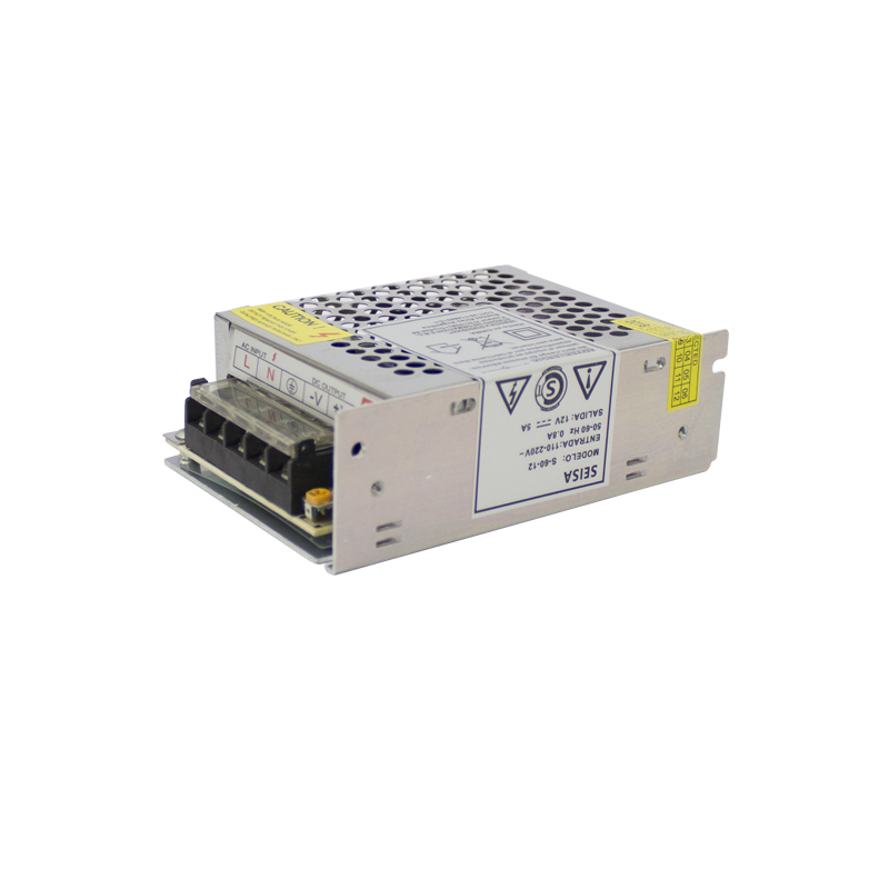 FUENTE METALICA PARA ILUMINACION Y SEGURIDAD 12V/5A S-60-12